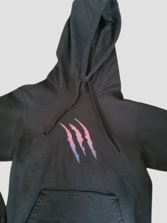 PORT & COMPANY Black Hooded Pullover Size SMALL - Picture 3 of 5